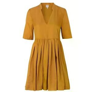 Baum und‎ Pferdgarten Aubrie V-neck Pleated Dress Cathay Spice Size Medium